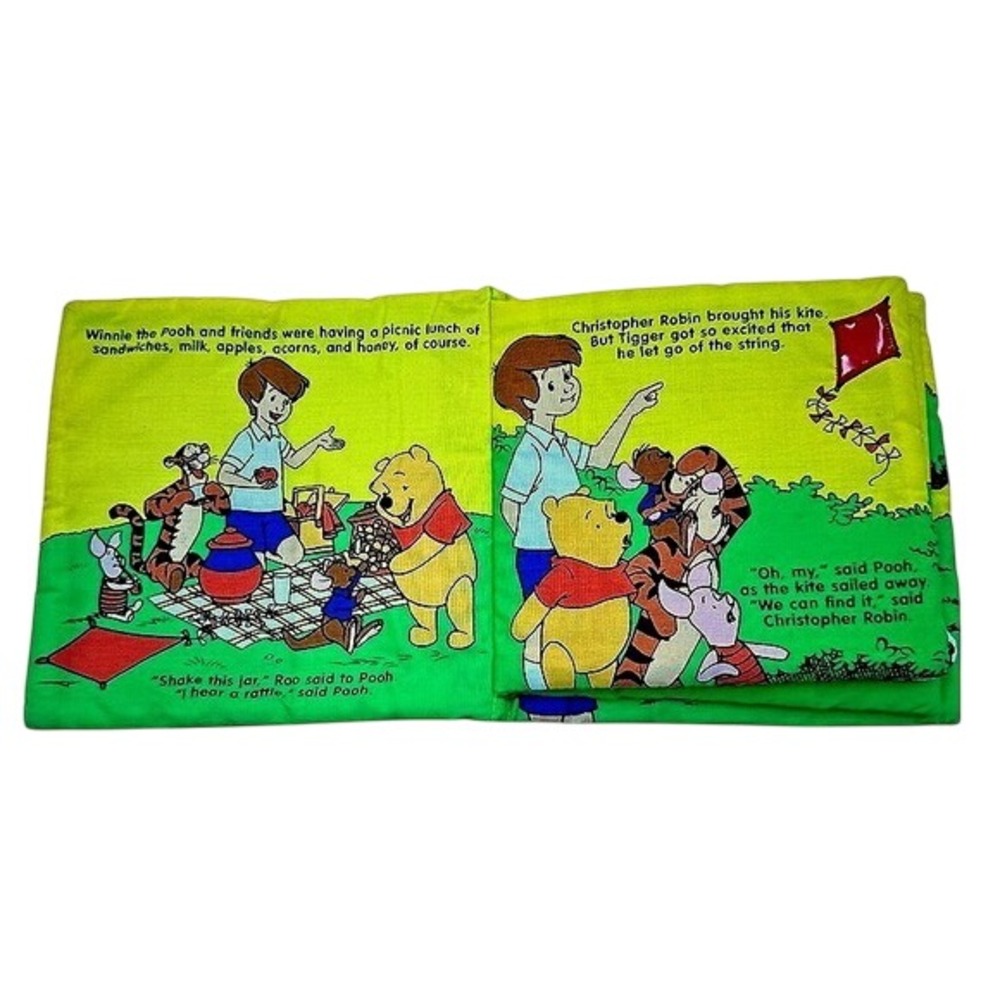 VINTAGE Disney Winnie Pooh Soft Cloth Book Pooh's Big Adventure 2005 SoftPlay - Picture 2 of 6